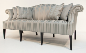 Parker and Farr Storyteller in Grey Satin Fabric 1